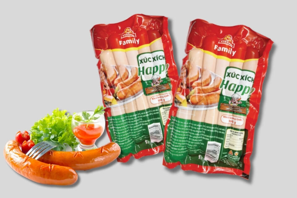 bao bì xúc xích in trục đồng