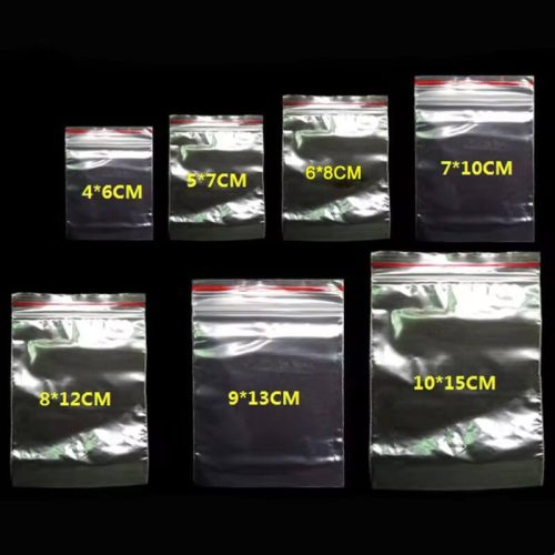 Túi Zipper Chỉ Đỏ Nhiều Kích Thước