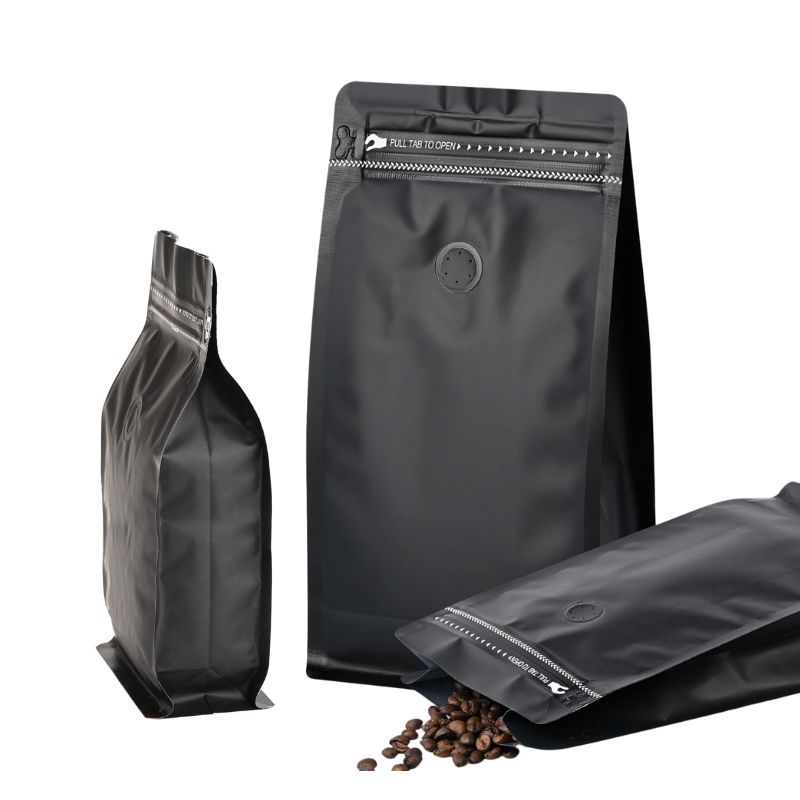 Túi zipper 8 cạnh đáy vuông đựng cà phê cao cấp tại Bao Bì Khởi Phát