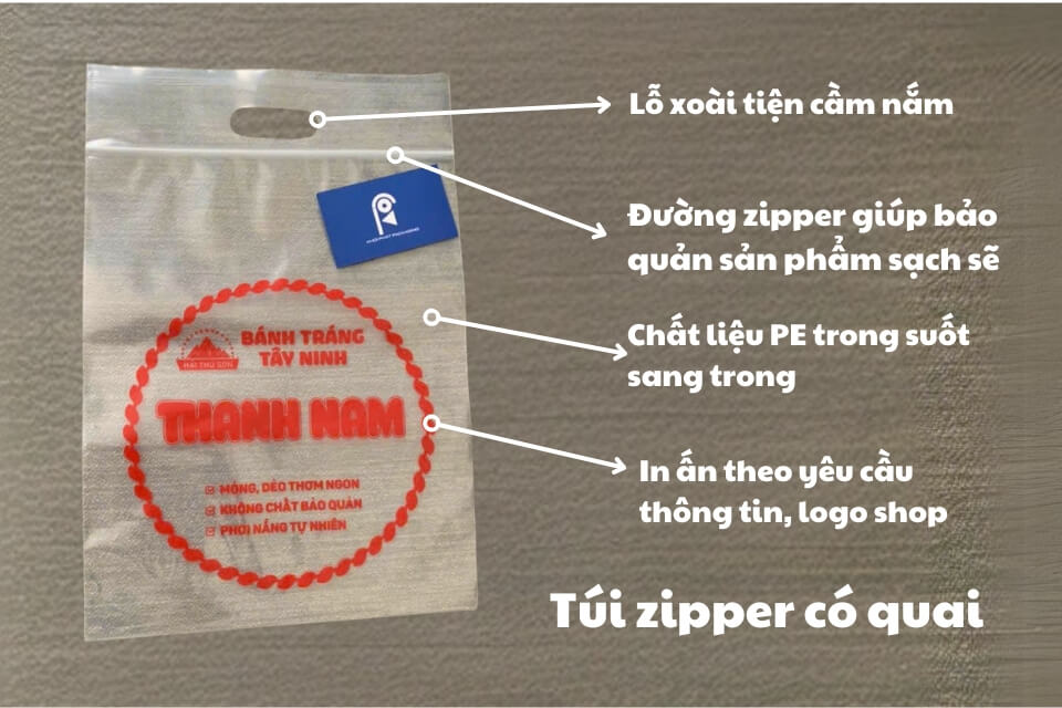 Túi zip có tay cầm