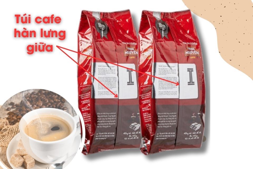 Túi cafe hàn lưng giữa