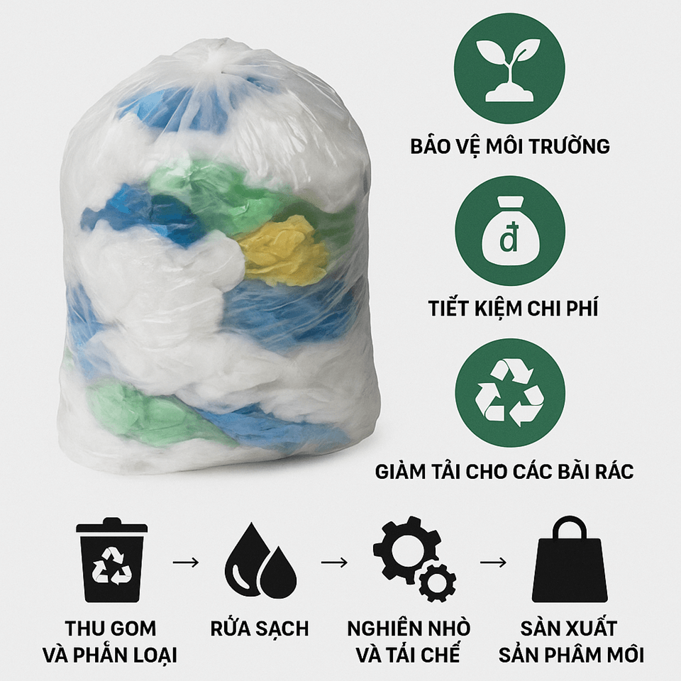Quy trình tái chế túi ni lông hiệu quả