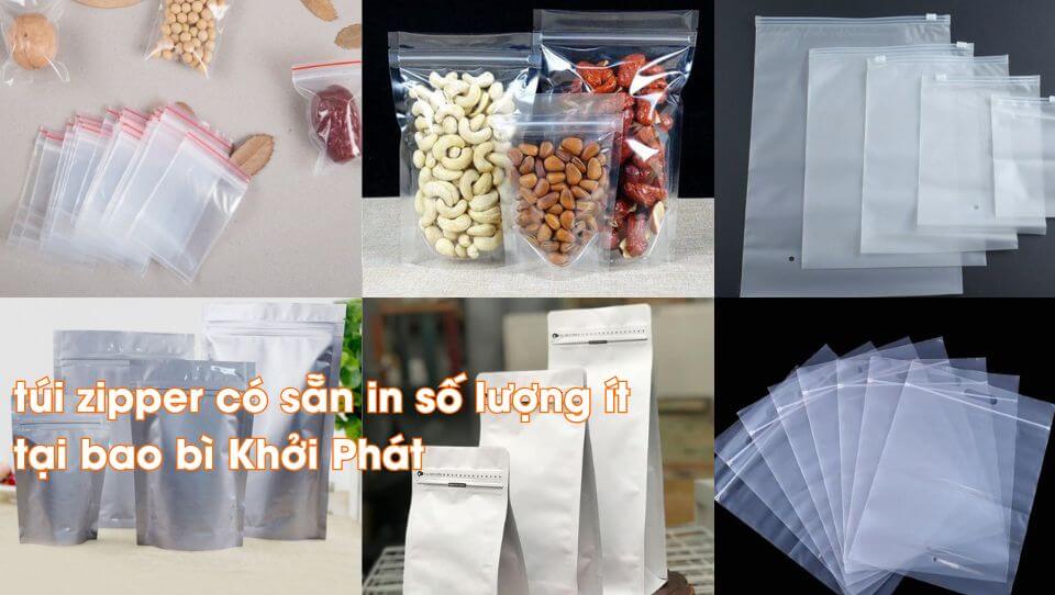 In Túi Zipper Số Lượng Ít: Giải Pháp Nào Tối Ưu Cho Shop Nhỏ, Startup? 3 Túi zipper trơn có sẵn in số lượng ít tại Khởi Phát