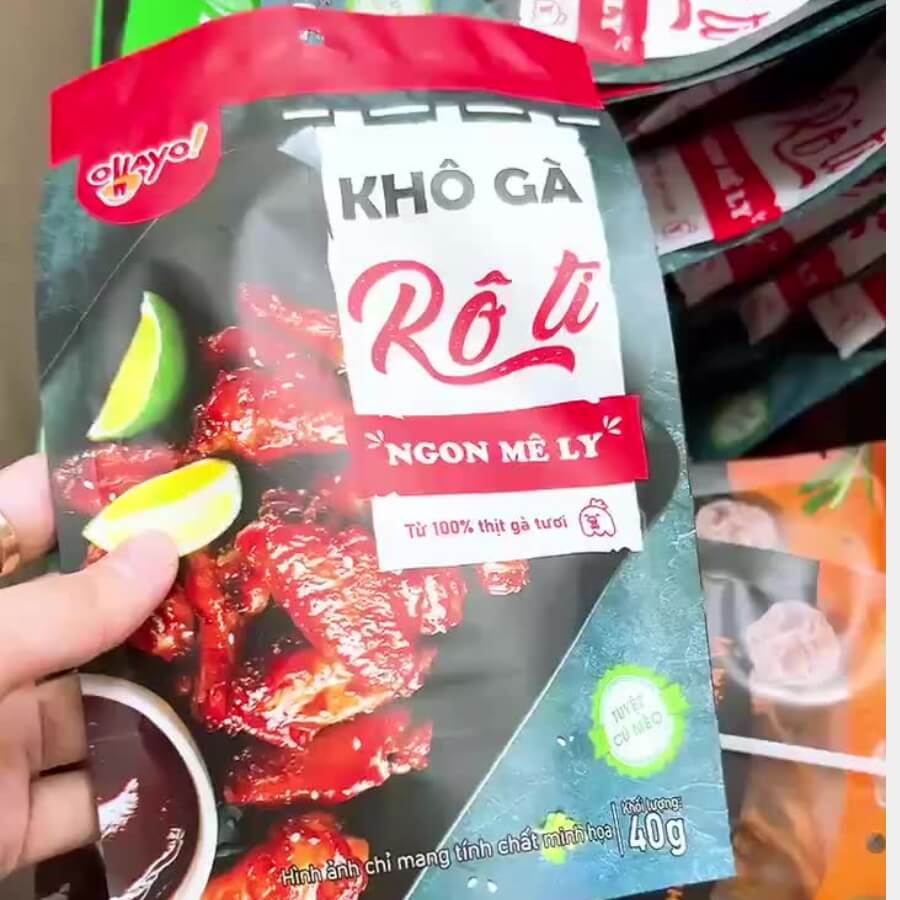 Bao Bì Khô Gà Giữ Trọn Vị Cay Nồng, Nâng Tầm Thương Hiệu 5 bao bì khô gà in logo