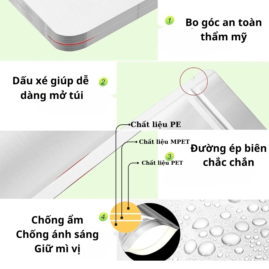 Cấu tạo chi tiết của túi zipper đáy đứng