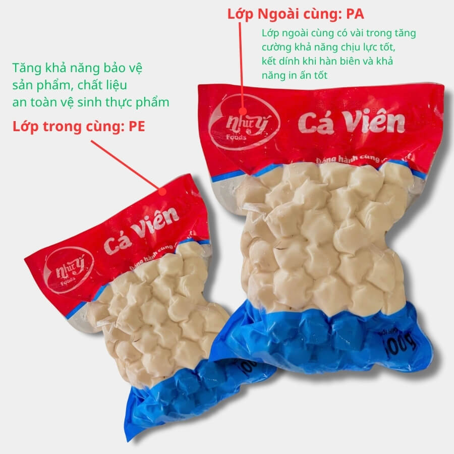 Chất liệu bao bì cá viên