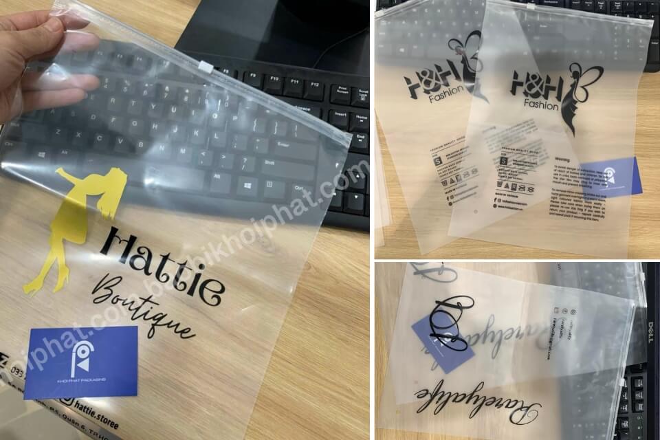 In túi zipper có khoá kéo