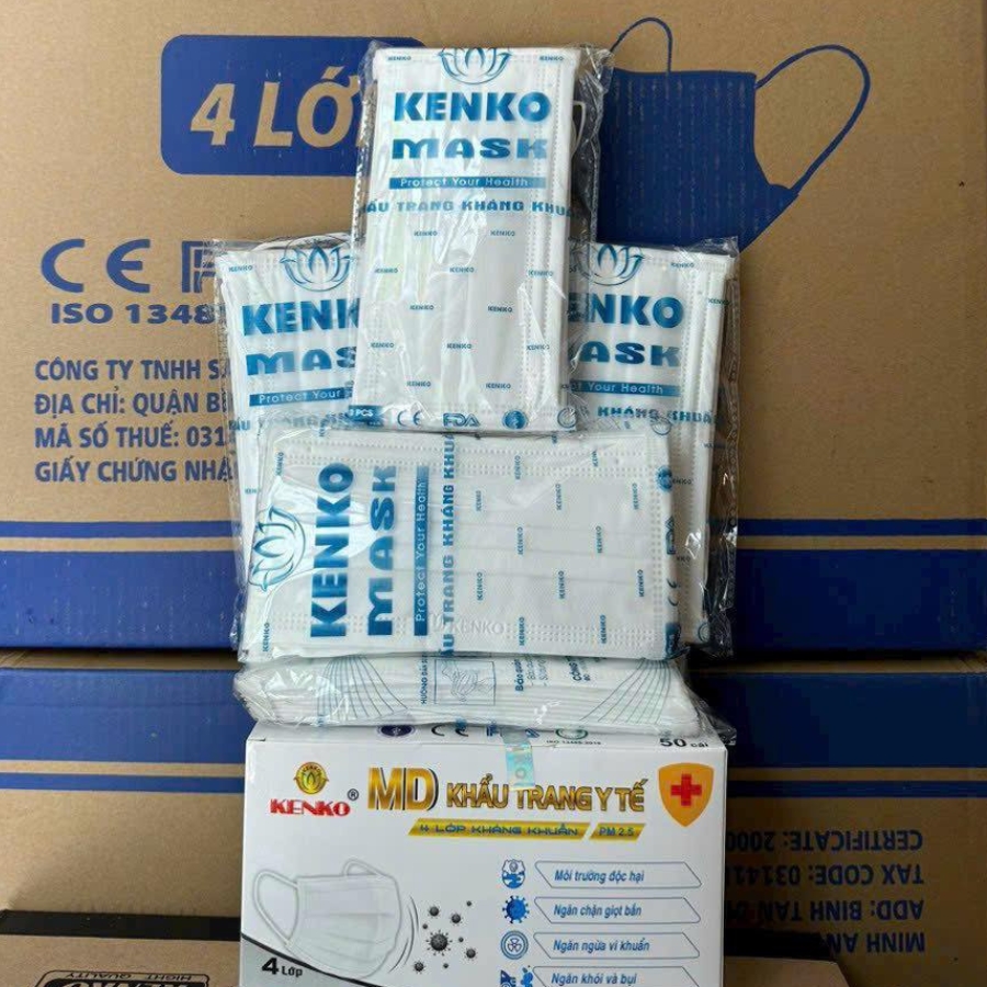 Bao Bì Khẩu Trang Y Tế, Vải, 3D, N95 4 Túi OPP băng keo đựng khẩu trang