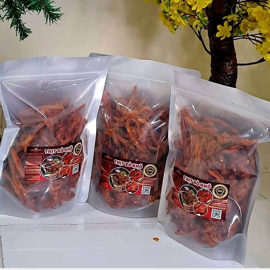 Túi zipper đựng bò khô