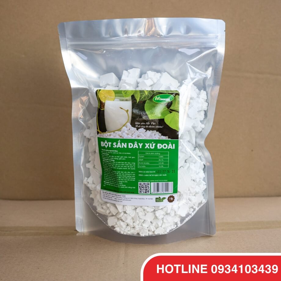 túi zipper bạc đựng bột sắn dây